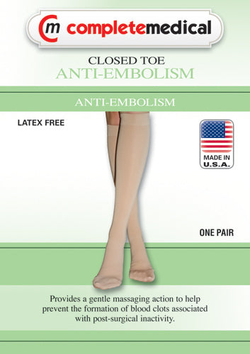 Anti-Embolism Stockings  X-Lrg 15-20mmHg  Below Knee  ClsdToe