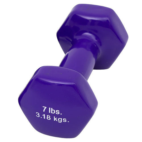 Dumbell Weight Color Vinyl Coated 7 Lb - GlobalMedicalSpecialists.com