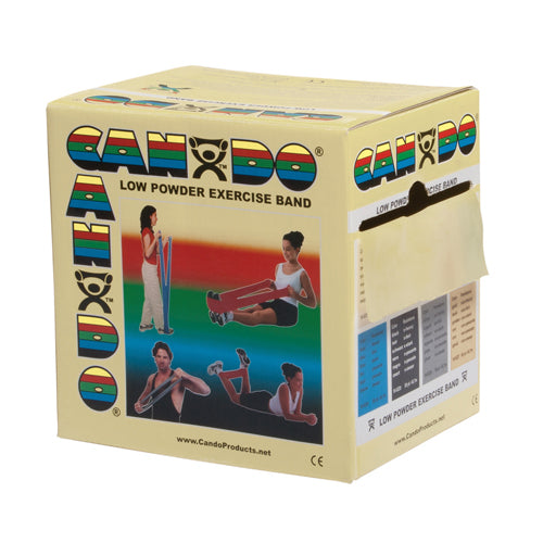 Cando Exercise Band Tan XX-Light 50-Yard Dispenser Box - GlobalMedicalSpecialists.com