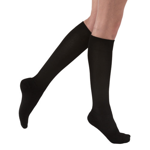 Jobst Activewear 20-30 Knee-Hi Socks Black  Large Full Calf - GlobalMedicalSpecialists.com