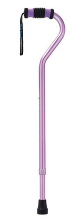 Standard Offset Walking Cane Adjustable Aluminum Purple