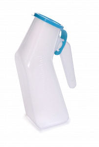 Urinal Male Translucent Reusable Autoclavable Blue Cap - GlobalMedicalSpecialists.com