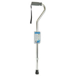 Cane  Soft Foam Offset Handle  Blue Jay  Silver with Strap