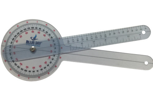 Take A Range Check Plastic 12  Goniometer 360 Deg - GlobalMedicalSpecialists.com