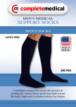 Men's Firm Support Socks 20-30mmHg  Black  Small - GlobalMedicalSpecialists.com