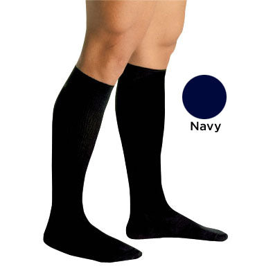 Men's Firm Support Socks 20-30mmHg  Navy  Medium - GlobalMedicalSpecialists.com