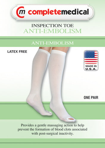 Anti-Embolism Stockings Xl/Lng 15-20mmHg Below Knee  Insp Toe