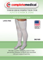 Anti-Embolism Stockings Lg/Lng 15-20mmHg Thigh Hi  Insp. Toe - GlobalMedicalSpecialists.com