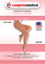 Ladies' Sheer Moderate  Queen+ 15-20mmHg  Panty Hose  Black - GlobalMedicalSpecialists.com