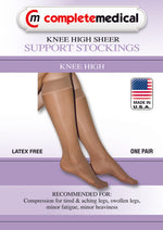 Ladies' Sheer Mild Support  Sm 15-20 mmHg  Knee Highs  Beige